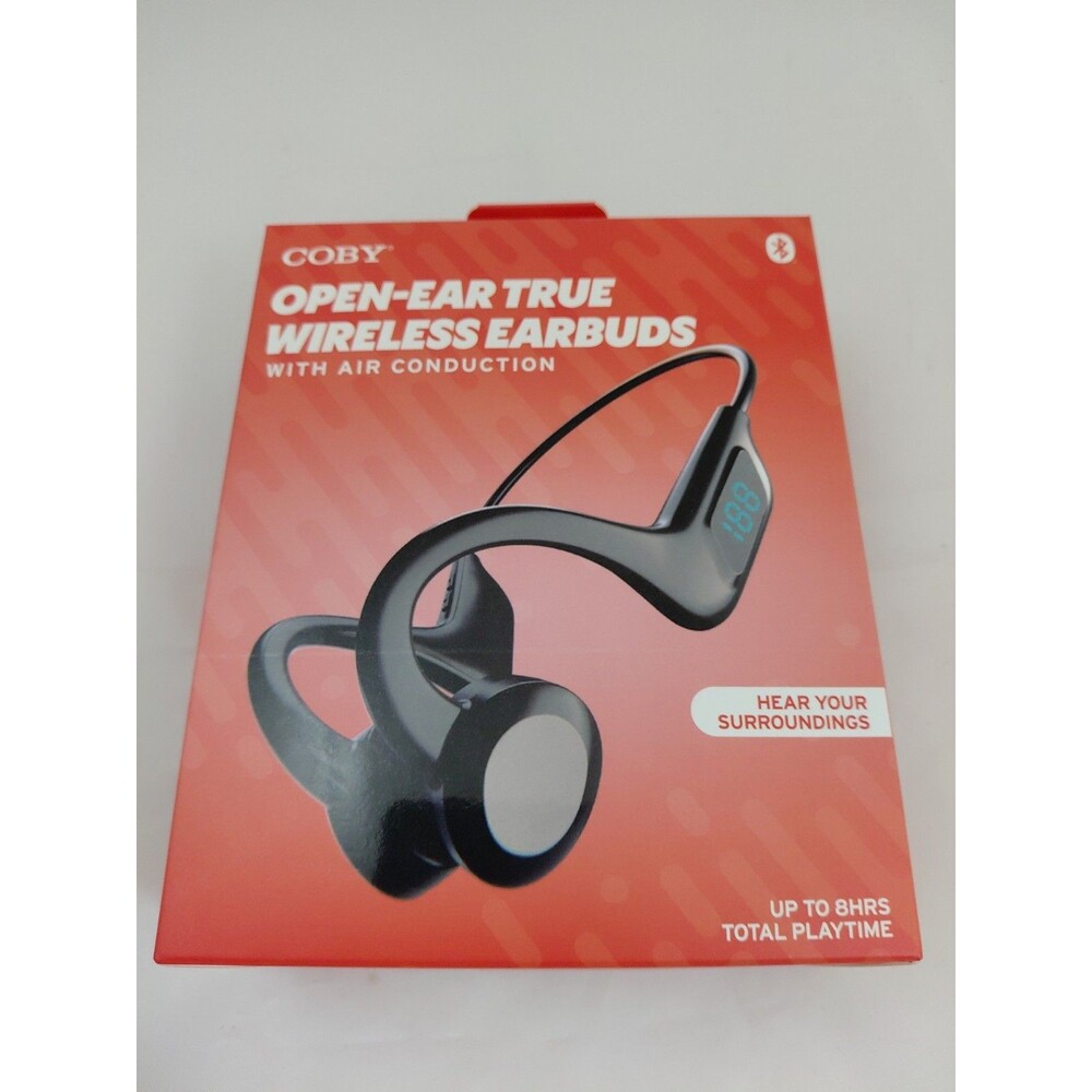 Open Ear True Wireless Earbuds, By COBY, 8 Hours Total Playtime, New In Box